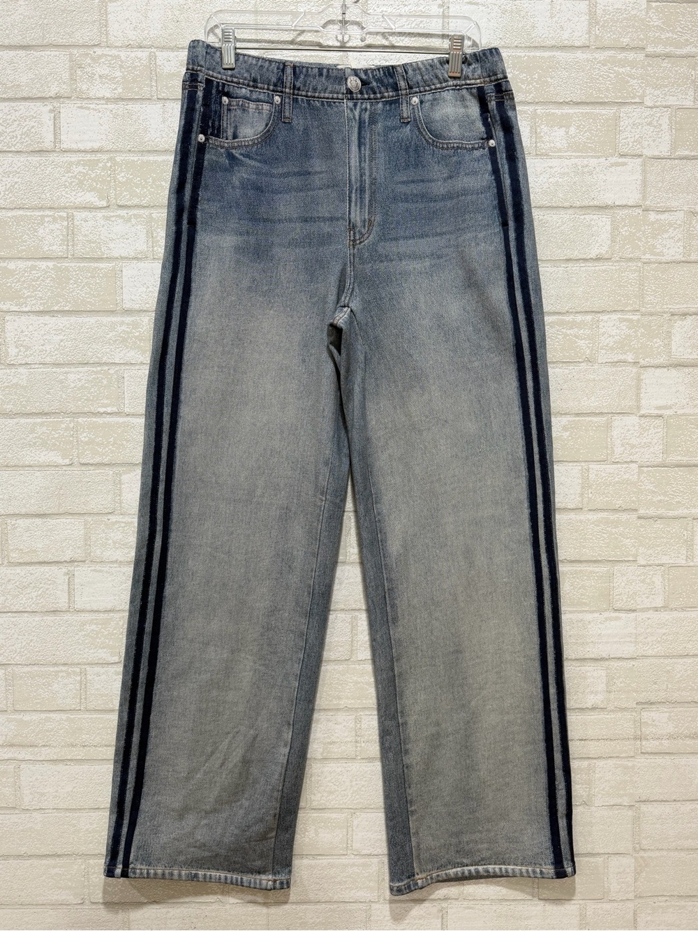 Rag & Bone rb Miramar Wide-Leg Track Pant 
Cotton Terry In Coney - Size - Medium